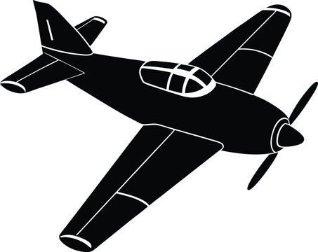 North American F-86 sabre aircraft silhouette vector