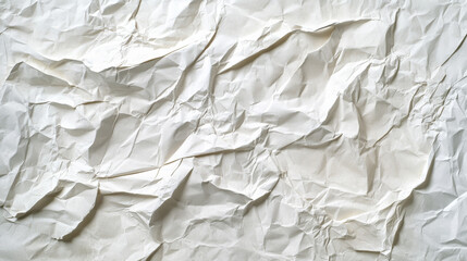 Subtle folds and wrinkles on white paper, creating an artistic crumpled texture for innovative visual designs and presentations.