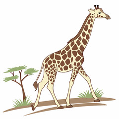Obraz premium giraffe on white