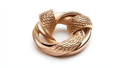 Fototapeta premium Intricate Rose Gold Knotted Jewelry Design