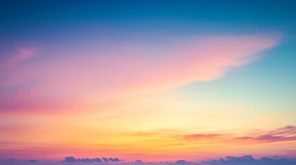 Fototapeta premium Vibrant Pastel Sunset Sky- Dreamy Colorscape Background