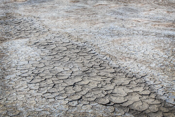 Cracked dry earth surface