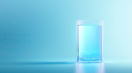 advanced water filtration system captured in vibrant detail with glowing blue light emphasizing its clean technology