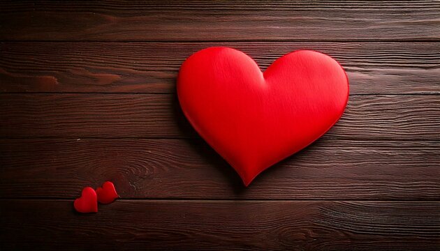Fototapeta background valentine's day with a red heart for your text, an empty space to insert the inscriptions  i love you Generated image