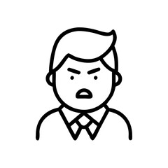 Wütender Vorgesetzter Angestellter symbol