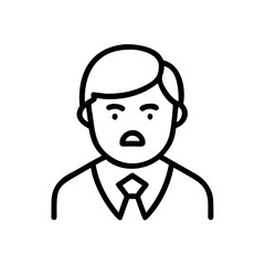 Strenger Vorgesetzter Boss CEO Symbol 