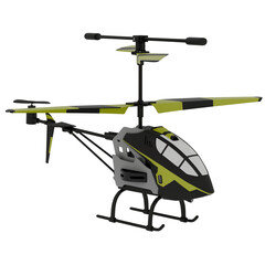 3d render helicopter toy with transparent background