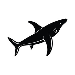 shark illustration silhouette vector