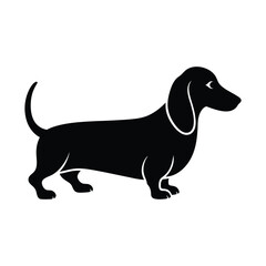 dachshund dog silhouette vector illustration