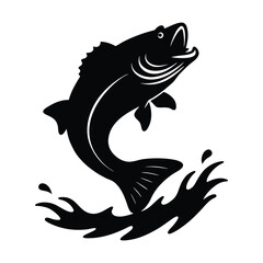 silhouette of a fish  vector illustration