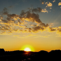 Sunset at the Bento Gonçalves flying club.
