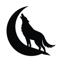 wolf silhouette vector illustration