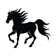horse silhouette vector illustration