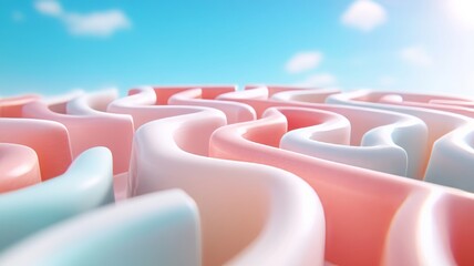 Obraz premium An easy maze puzzle. Generative AI