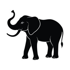 elephant isolated on white vector illustration