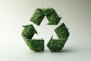 Nachhaltigkeitssymbol aus grünen Blättern

