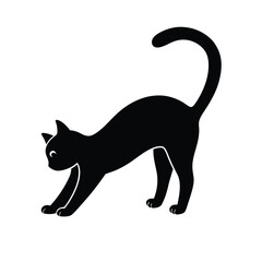 black cat silhouette vector illustration