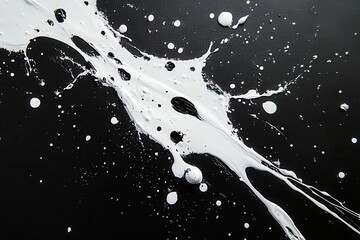 explosive contrast in a vibrant black and white splatter design showcasing the dynamic interplay of color and form perfect for modern art enthusiasts