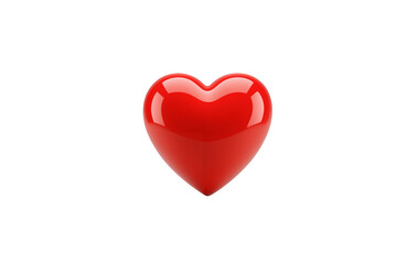 Fototapeta premium Shiny red heart isolated on a transparent background. 