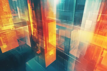 A vibrant, multicolored abstract artwork filled with dynamic shapes and bold hues. A striking visual expression of creativity and emotion, perfect for modern design and artistic projects.