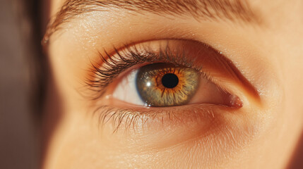 Obraz premium Elegant woman close-up healthy skin beauty routine glowing makeup natural look. elegant beauty, healthy glowing skin, beauty routine, natural makeup, skin health, close-up beauty s