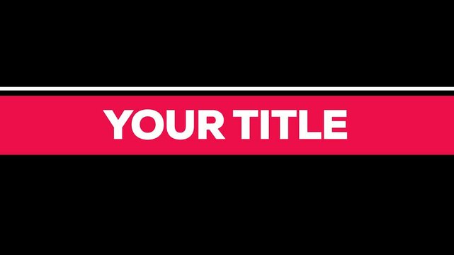Smooth and Minimal lower thirds & titles