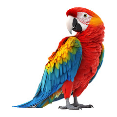 Fototapeta premium A 3D Parrot in Detail isolated on transparent background