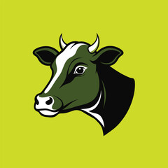 cow head silhouette side view