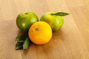 Fresh ripe sweet juicy mandarins