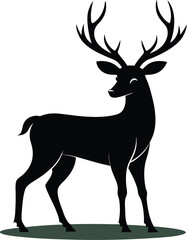 deer silhouette vector illustration