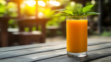 Orange Juice Drink Glass Garnish Sunny Day