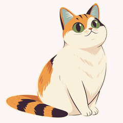 Cute cartoon cat illustration