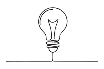 One continuous single line hand drawing of big lamp