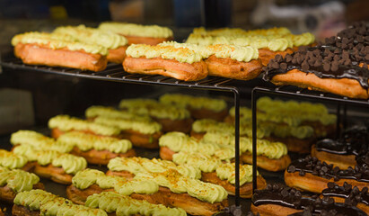 delicious Pistachio and Chocolate Eclair
