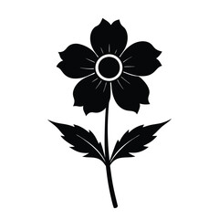 illustration of a flower silhouette vector illustration