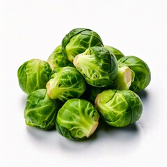Fototapeta premium brussels sprouts on white background