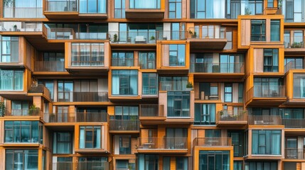 Intricate Architectural Design: A Modern Apartment Building Facade