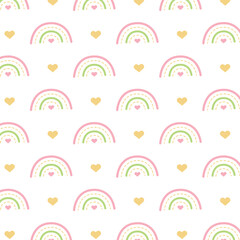 rainbows and heart pattern