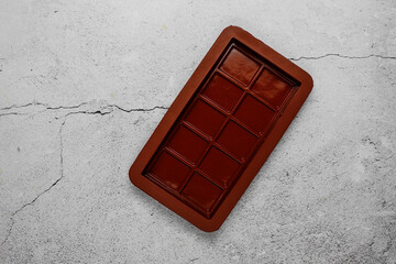 Dubai chocolate bar with pistachio paste and kadaif dough