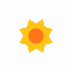 bright sun icon sign vector