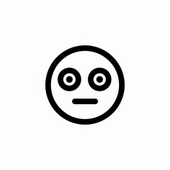 dazed mood icon sign vector