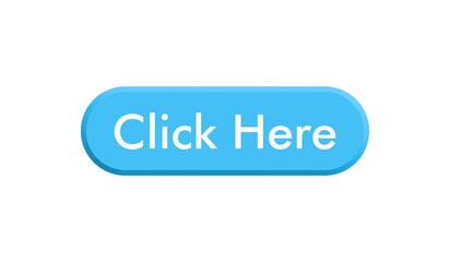 Fototapeta premium Click here button in 3d style, rounded button with click here written on it. click here web button in blue color