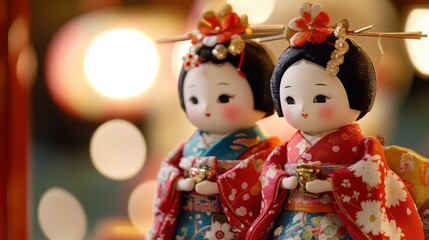 Japanese Hinamatsuri(Doll's Festival) is an occasion to pray for young girls' growth and happiness.