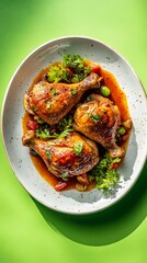 Scrumptious Chicken Drumsticks with Flavorful Vegetables