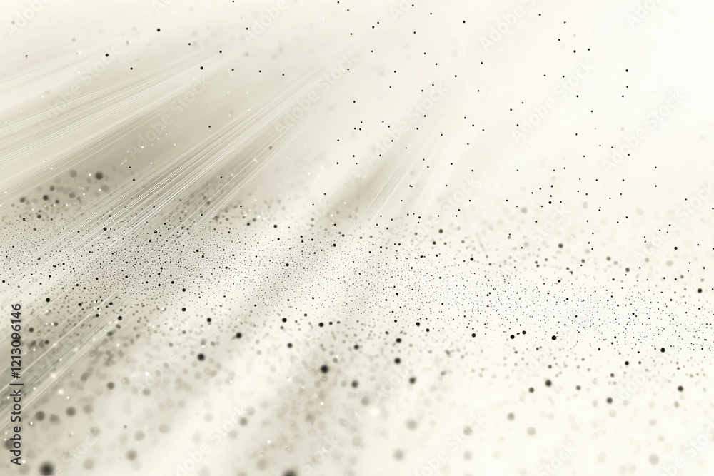 Poster subtle abstract pattern of soft lines and scattered dots on a light sandy background in muted gray t
