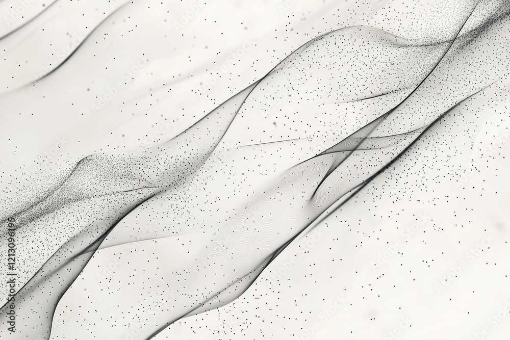 Poster subtle abstract pattern with soft transitions and scattered dots in muted gray tones on a light sand