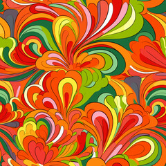 Colorful abstract floral design in vibrant hues