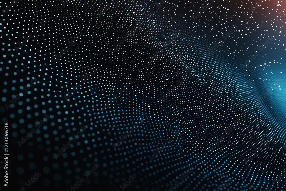 Poster Deep black and navy blue gradient with minimalist stars creating a subtle space pattern in high definition