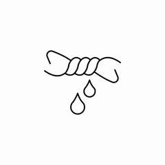 Fototapeta premium fabric wring icon sign vector