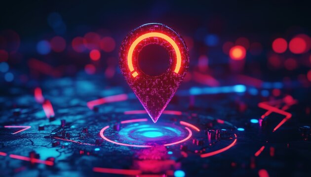 Gps Location Symbol: Map Pointer For Checking In. Navigate To Your Check-In Destination With This Handy Location Map Pointer. Ideal For Travelers.